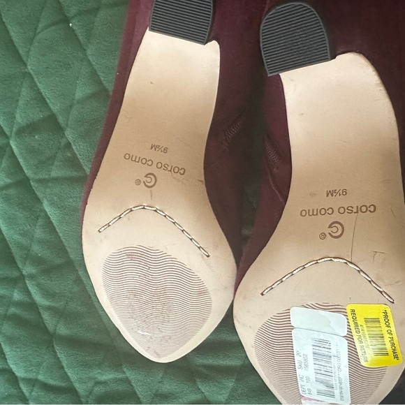 CORSO COMO BAILIE Ankle Bootie Wine Suede 9.5 M - Picture 5 of 7